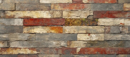 Vintage textured stone wall background with weathered colors and rustic charm ideal for design and architectural projects.