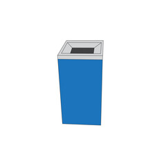 A rubbish bin vector illustration on white background. Proper waste disposal container