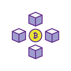 Blockchain Governance icon vector stock illustration