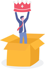 Social media illustration, business concept, web design

