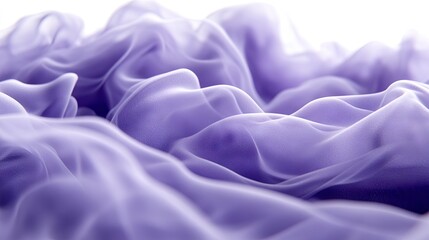 Obraz premium Purple silk fabric drapes softly, studio shot. Background is white. Use website, texture