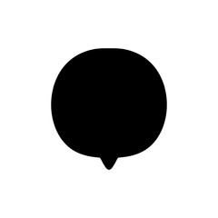 Chat bubble silhouette icon with simple and modern design