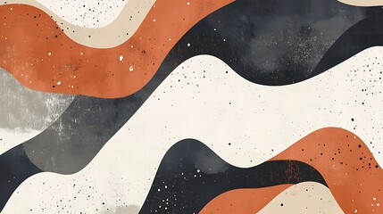 Obraz premium Abstract Wavy Lines in Earthy Tones