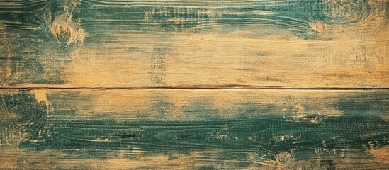 Obraz premium Bleached and Stained Green Vignette Grunge Texture on Old Beech Wood for Backgrounds and Design Elements
