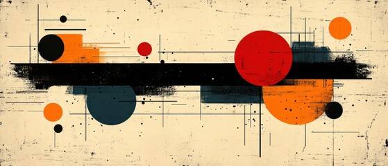 Obraz premium Abstract Minimalist Pattern with Geometric Shapes and Textures