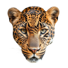 Fototapeta premium brown tiger looking isolated on white