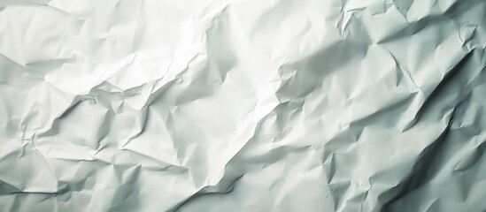 Fototapeta premium Crumpled white paper texture creating an abstract grunge background for creative design projects and presentations.