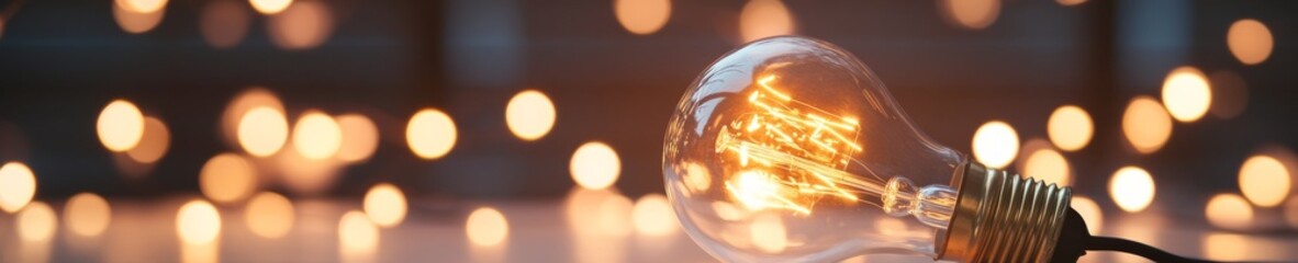 Glowing Light Bulb Aesthetic Illuminated Graph in Dark Study Ambiance - Educational Content for Creative Learning and Intellectual Discovery in Modern Study Spaces