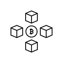 Blockchain Governance icon vector stock illustration