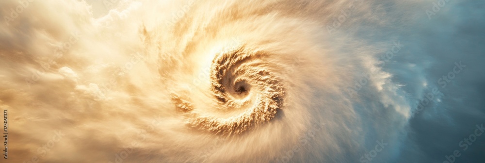 Aufkleber dramatic satellite imagery spiral hurricane cloud patterns over ocean for cutting-edge weather data 