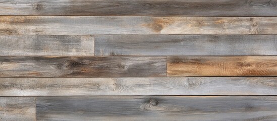 Weathered wooden wall texture with natural grain patterns for rustic backgrounds and design elements in interior or exterior settings.