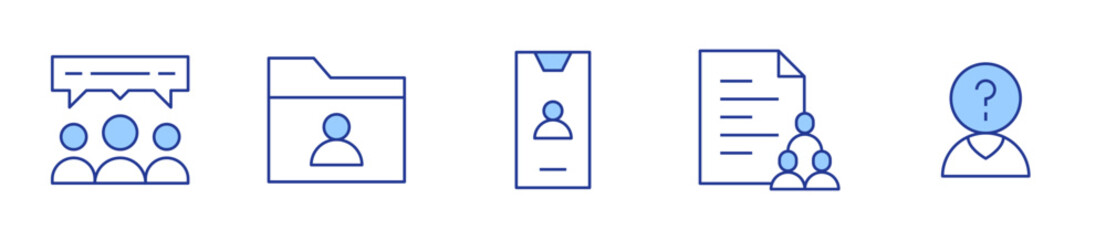 data, team meeting, user. User Icon vector illustration. Line Duotone style. Editable stroke