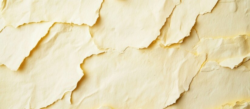 Rough beige paper texture with spots and a blank space for design projects or backgrounds in light yellow tones. - Powered by Adobe
