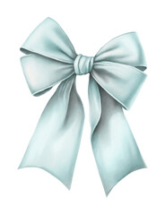Light Blue Watercolor Bow