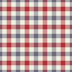 Pattern checkered seamless.  Вeige, red, blue  and milk checkered.  Fashion print design. For fabric, paper gift, textile, fashion design, handmade, home design, creative. 