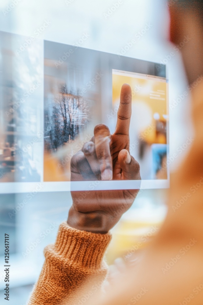 Fototapete Touchscreen Interactive Display Modern Office Collaboration with Digital Interfaces - Enhancing Business Innovation and Dynamic Professional Engagement