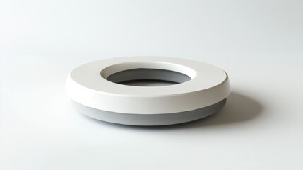 Piezoelectric ceramic component on a clean white background showcasing its design and material properties for industrial applications