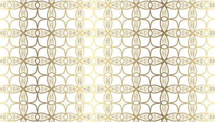 Luxurious Golden Floral Starburst Seamless Pattern Design