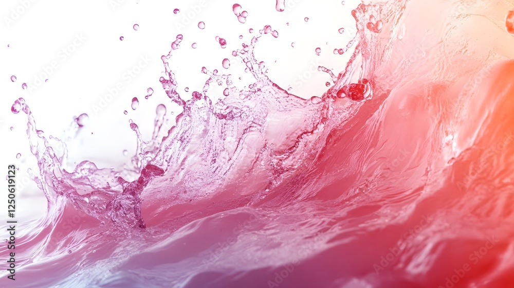 Fototapete Vibrant Splash of Dynamic Fluid Motion and Energetic Color Explosion   Captivating Abstract Art with Powerful Curves Textures and Patterns