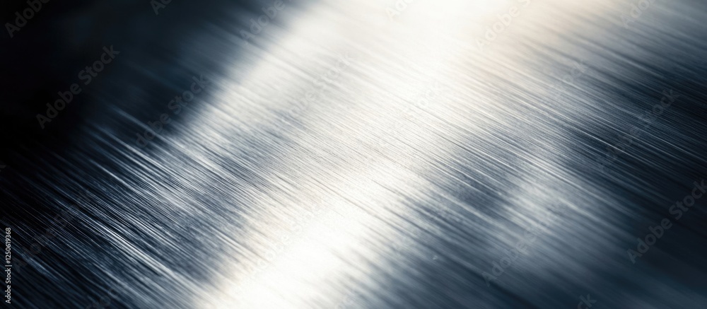 Poster abstract polished steel texture with subtle light reflections and dynamic linear patterns creating a