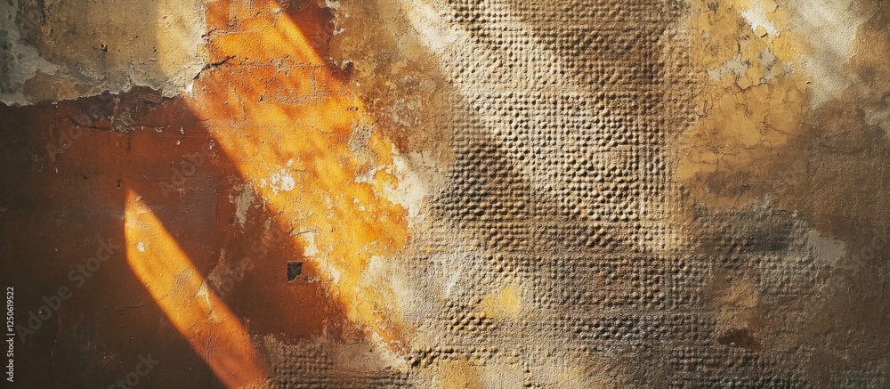 Poster textured wall surface with warm tones and patterns creating a visually captivating background for cr