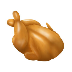 Whole Roasted Chicken Illustration