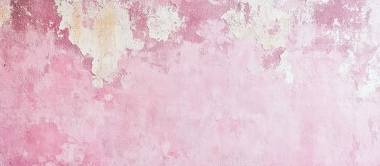 Fototapeta premium Pastel pink textured vintage concrete wall background ideal for creative design and text placement