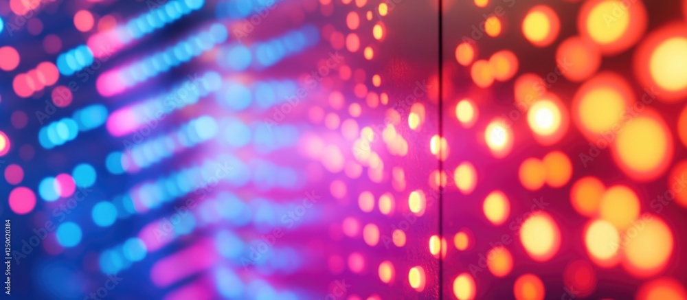 Poster multicolored abstract background with led light flashes creating vibrant bokeh effects and illuminat