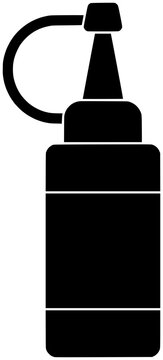 black glue bottle with cap clip art preview