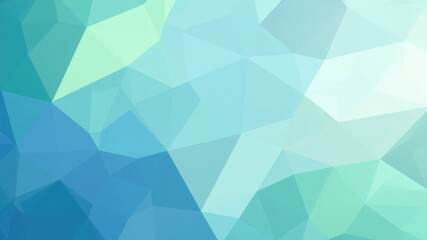 Green background, Geometric Low Poly Gradient Texture in Green and Blue Shades
