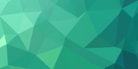 Green background, Geometric Low Poly Gradient Texture in Green and Blue Shades
