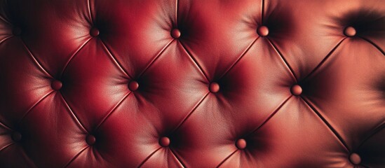 Textured red leather upholstery with tufted design and button accents ideal for luxury interior decor and fashion backgrounds.