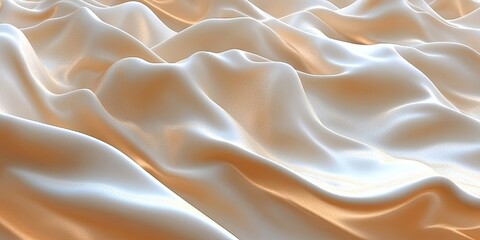 Obraz premium Smooth beige silk fabric texture background. Use website, design
