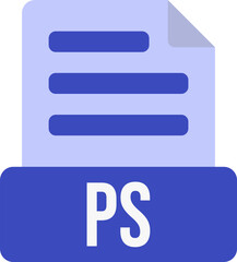 PS File Format Icon Color Fill