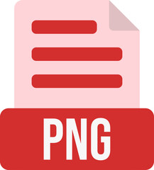 Fototapeta premium PNG File Format Icon Color Fill