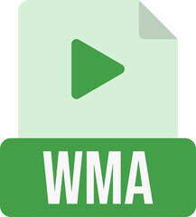 WMA File Format Icon Color Fill