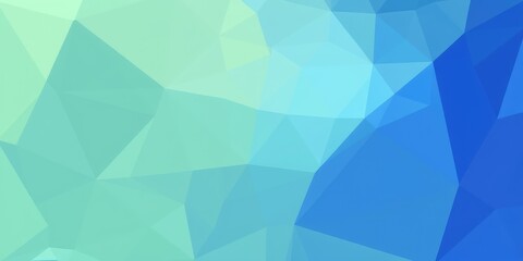 Obraz premium Green background, Geometric Low Poly Gradient Texture in Green and Blue Shades
