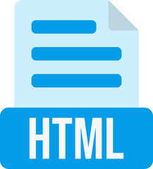 Obraz premium HTML File Format Icon Color Fill