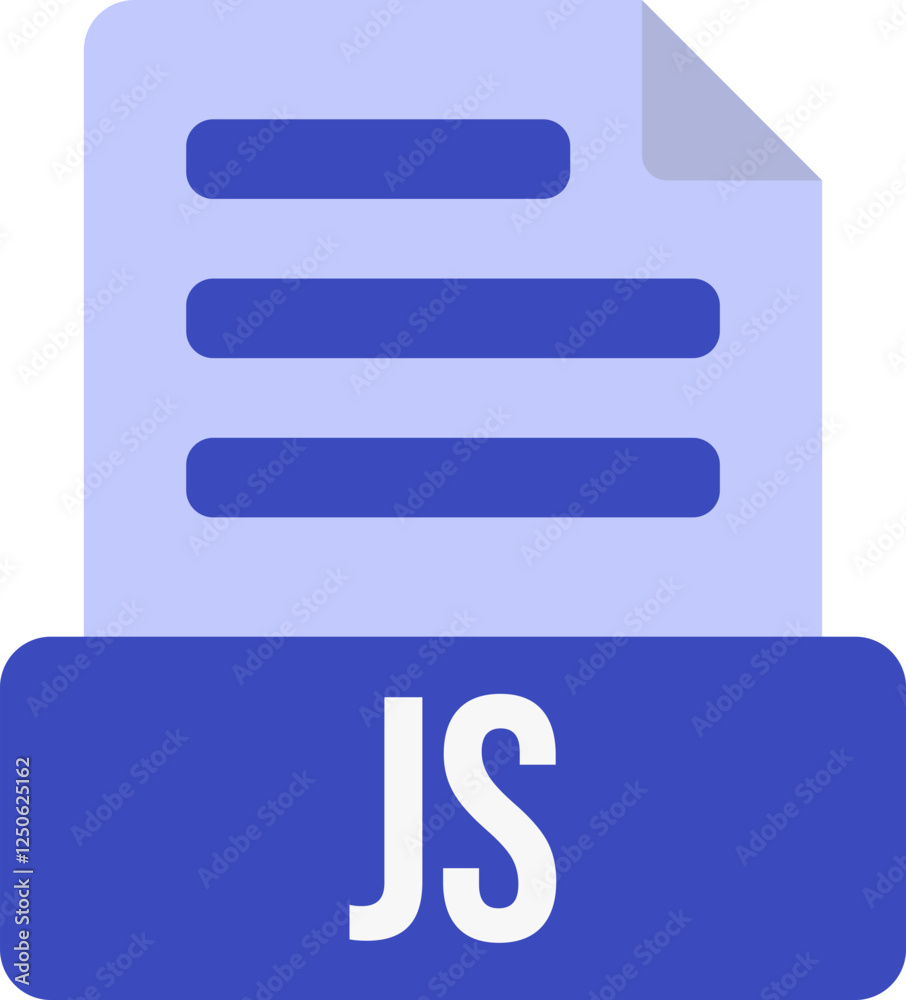 Poster js file format icon color fill