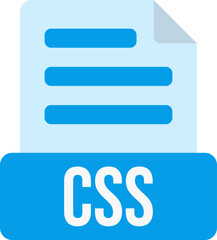 Fototapeta premium CSS File Format Icon Color Fill