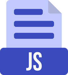 Fototapeta premium JS File Format Icon Color Fill