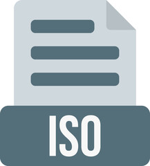Obraz premium ISO File Format Icon Color Fill