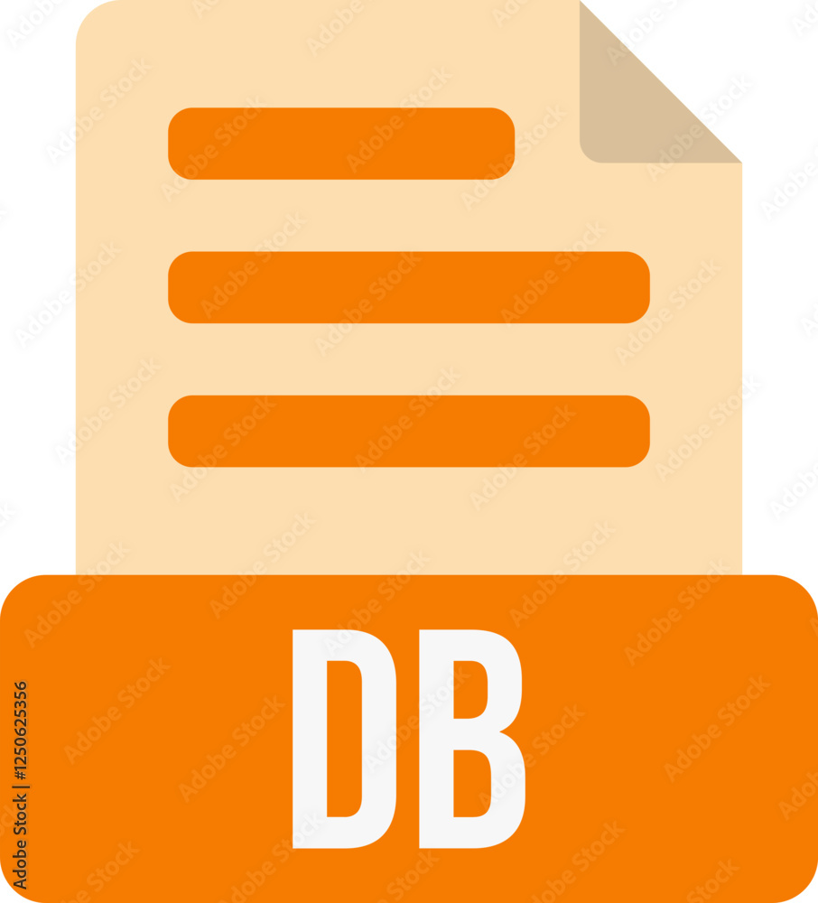 Poster db file format icon color fill