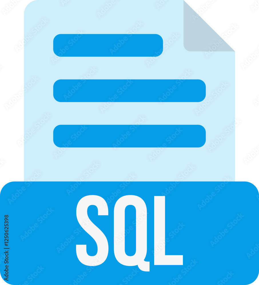Poster sql file format icon color fill