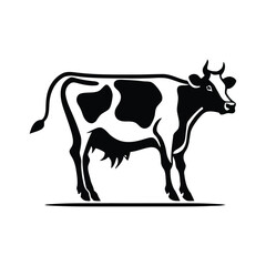 Fototapeta premium Simple Silhouette of a Cow