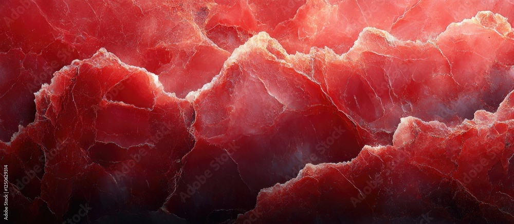 Poster vibrant red marble texture with rich patterns suitable for backgrounds and design projects.