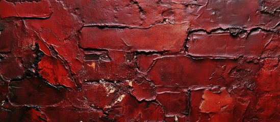 Red brick wall texture close up showing detailed surface for interior design and decoration background in warm tones