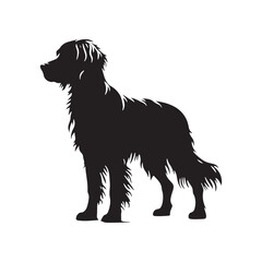 Bold and artistic Brittany silhouette designed for versatility - Brittany illustration - minimal Brittany vector - dog silhouette
