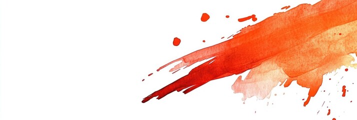 Orange watercolor splash abstract background design