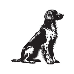 Brittany silhouette suitable for logos, branding, and decor - Brittany illustration - minimal Brittany vector - dog silhouette
